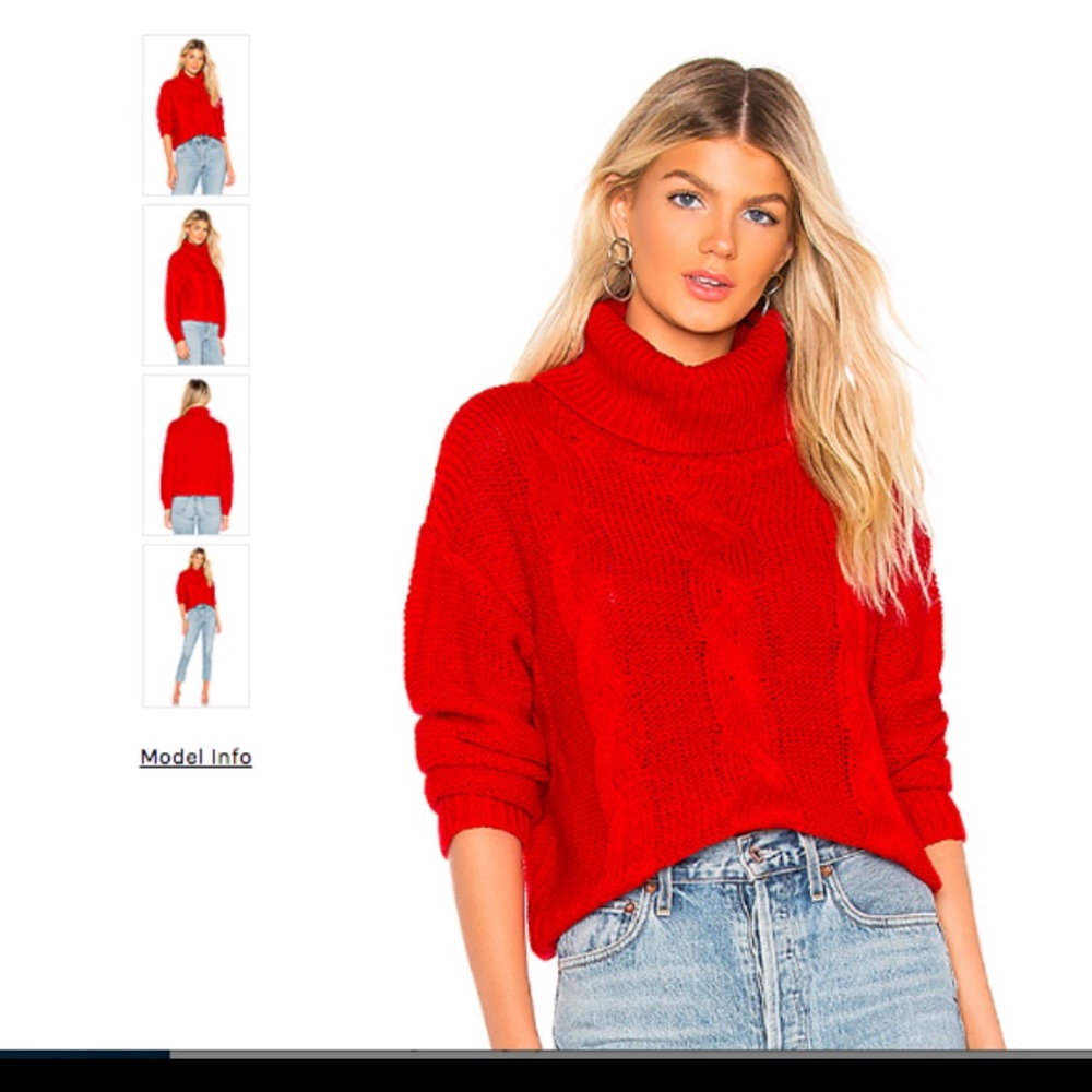 About Us Jeanine Cable Knit Sweater